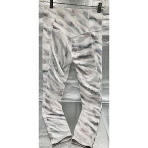 Athleta Salutation Stash Pocket II Serene 7/8 Tight-Marbled Grey/Pink ~Size ST